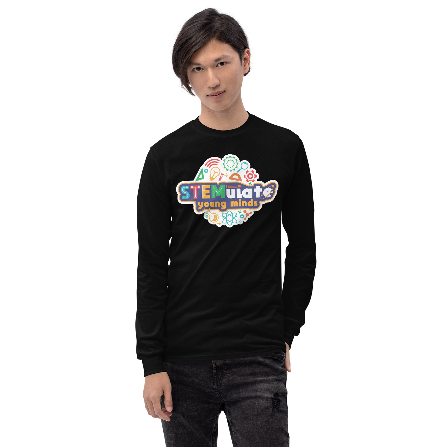 Adult STEMulate Long Sleeve Tee in Black