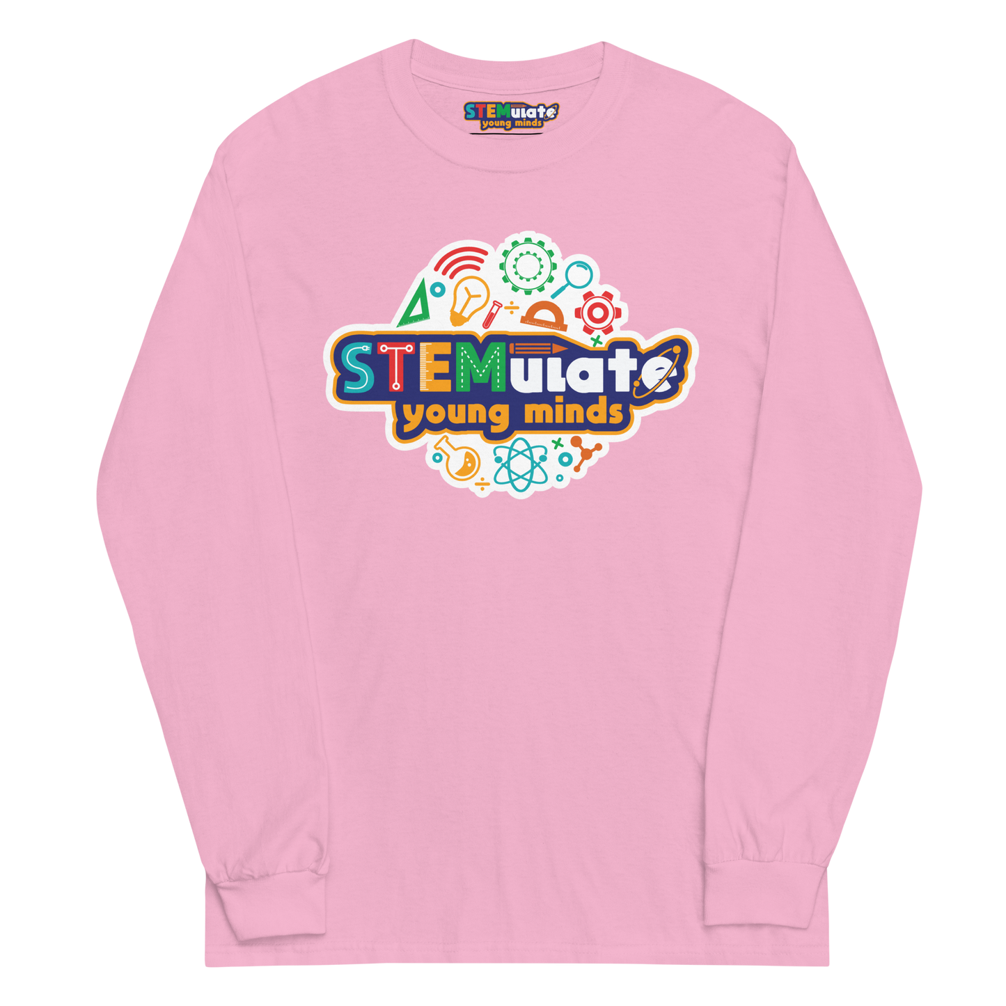 Adult STEMulate Long Sleeve Tee in Pink