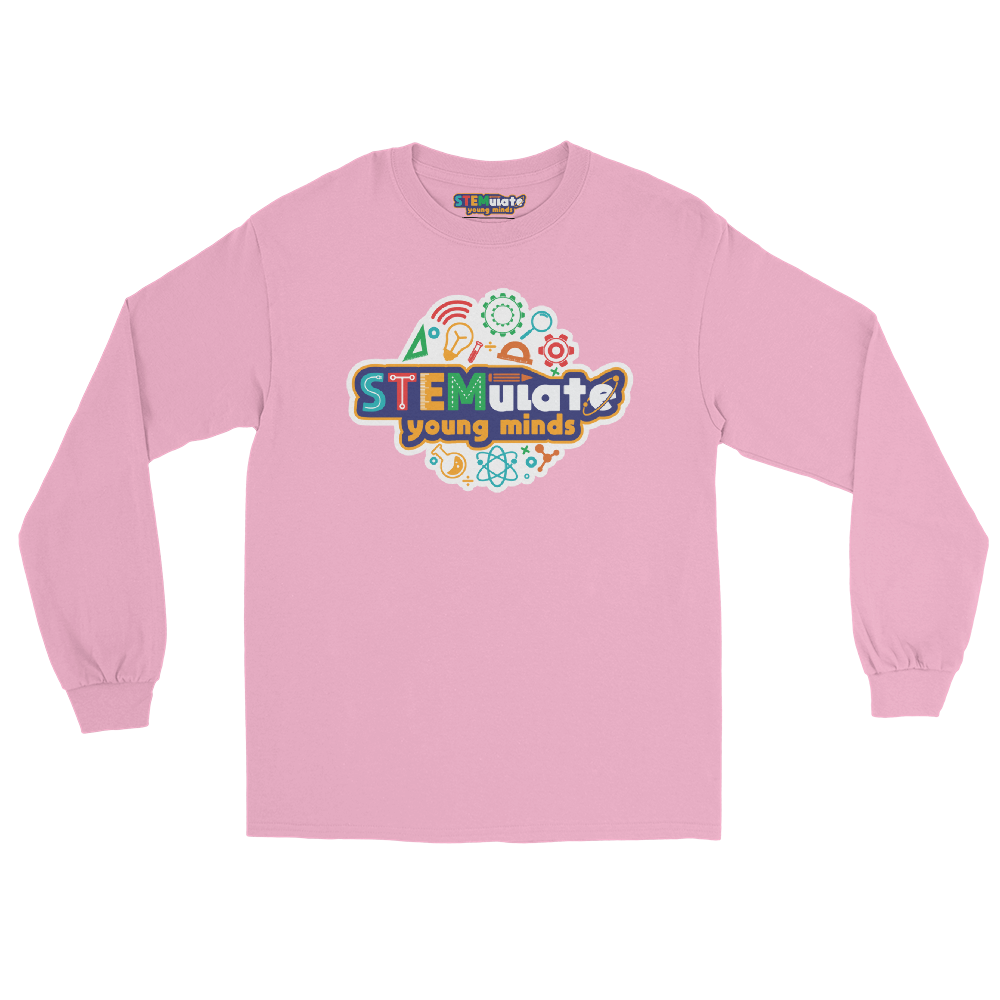 Adult STEMulate Long Sleeve Tee in Pink