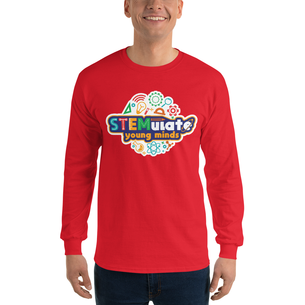 Adult STEMulate Long Sleeve Tee in Red