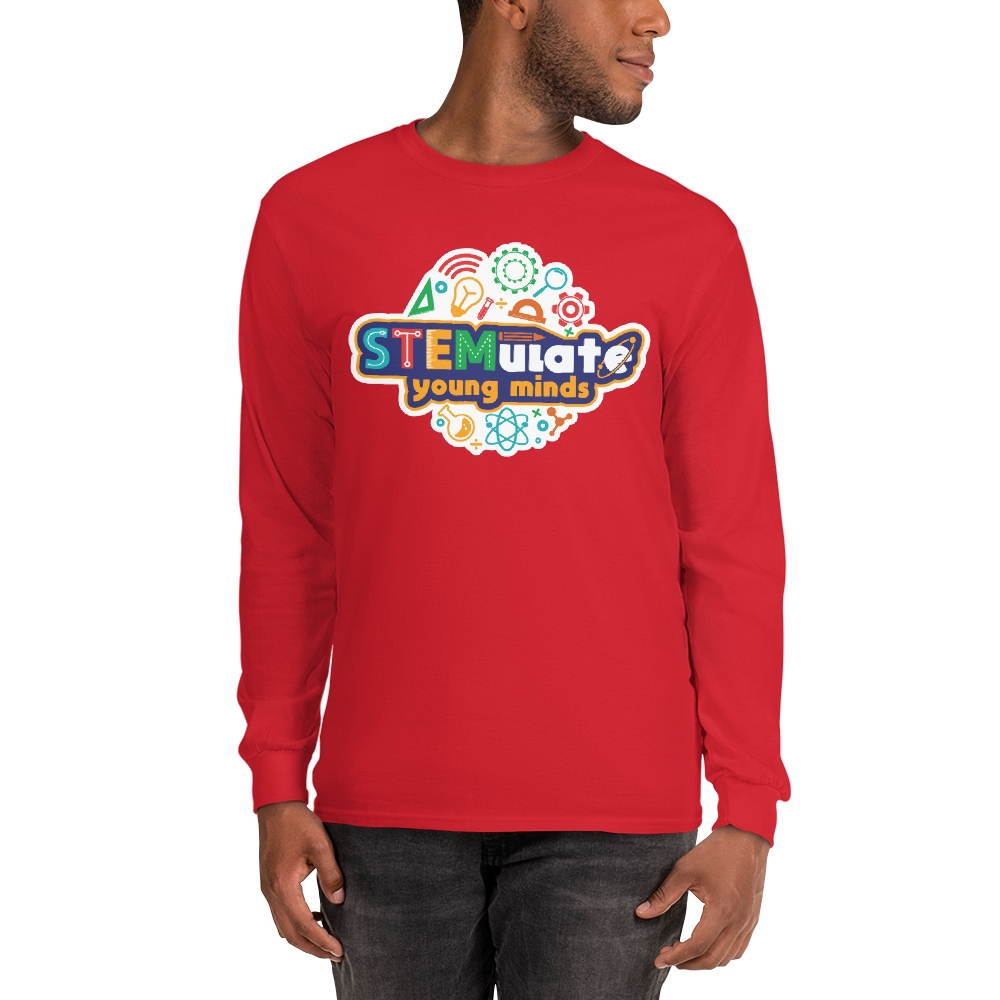 Adult STEMulate Long Sleeve Tee in Red