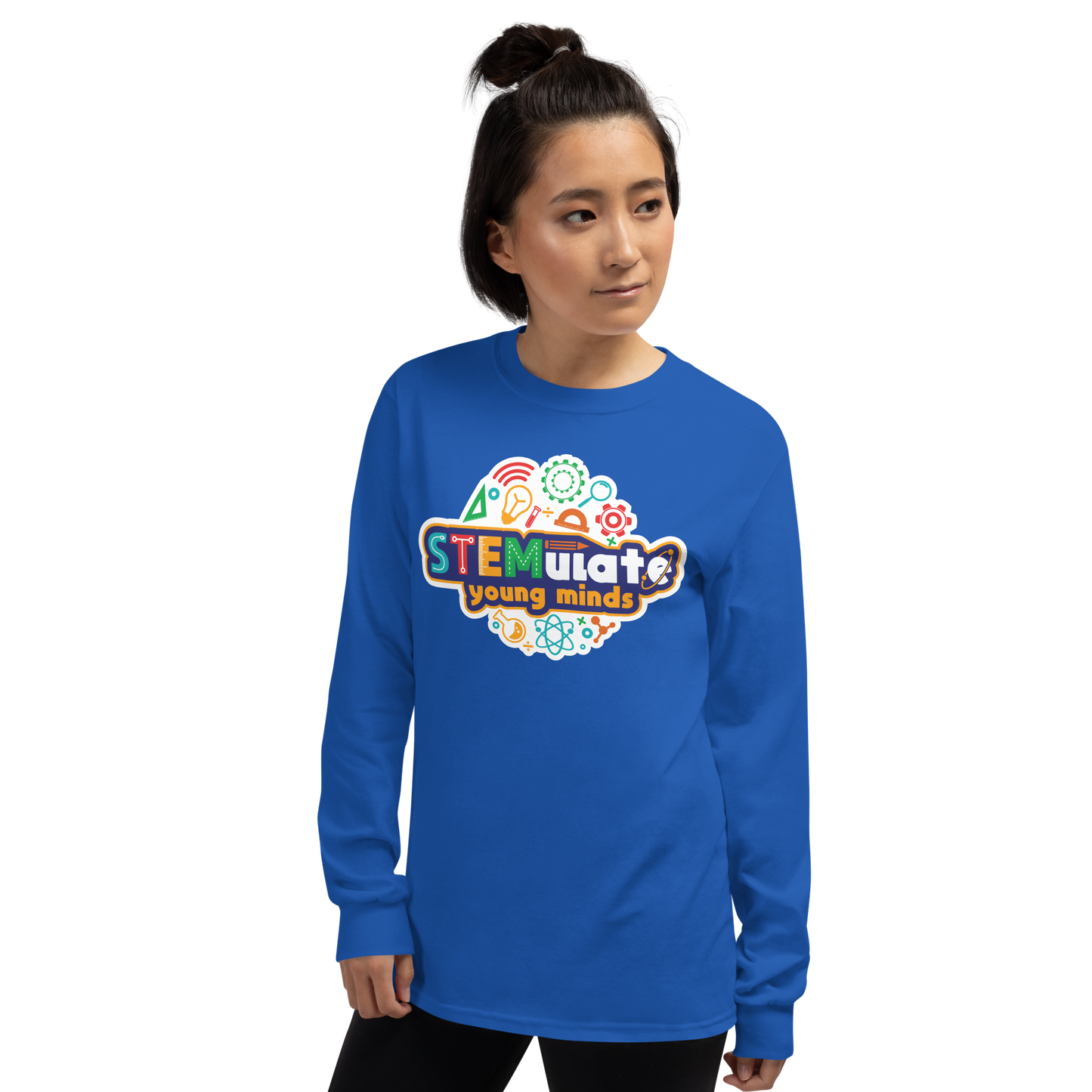 Adult STEMulate Long Sleeve Tee in Royal