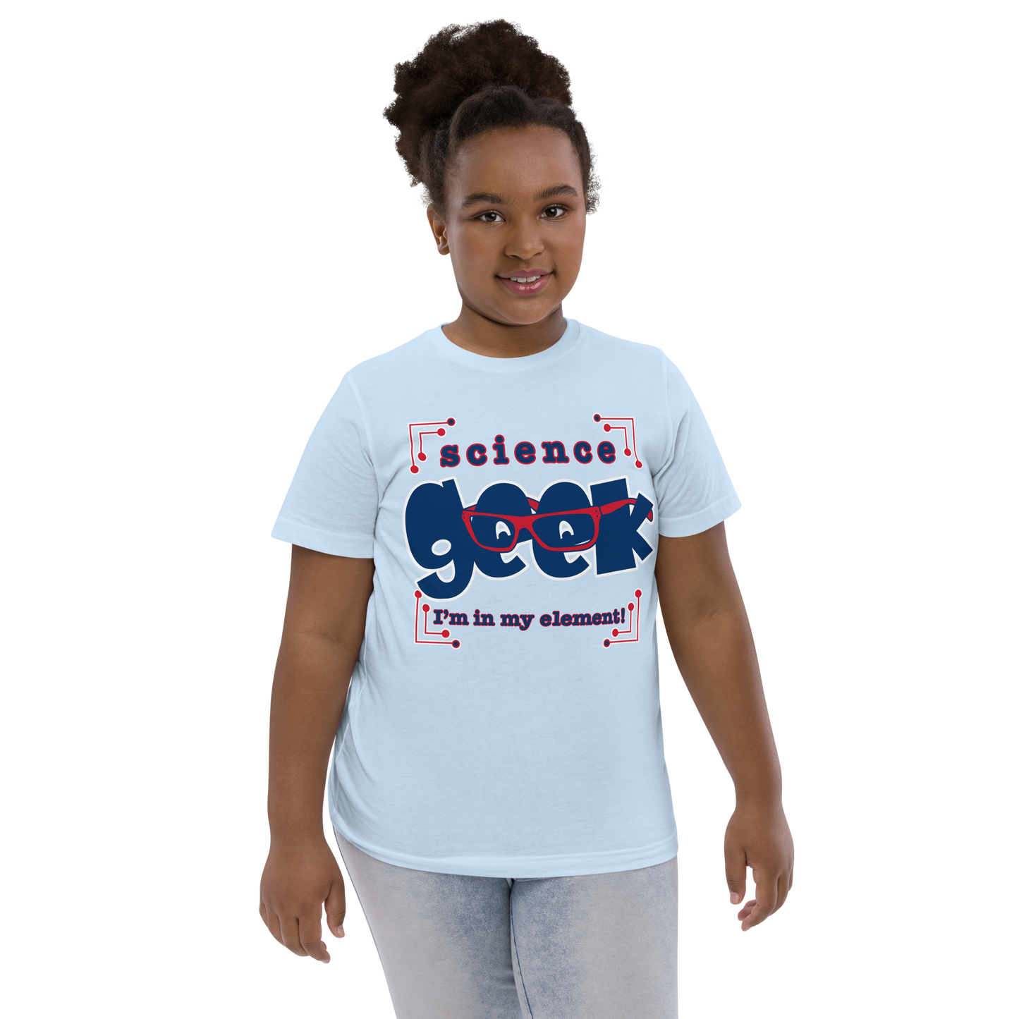 Science Geek Tee in Light Blue