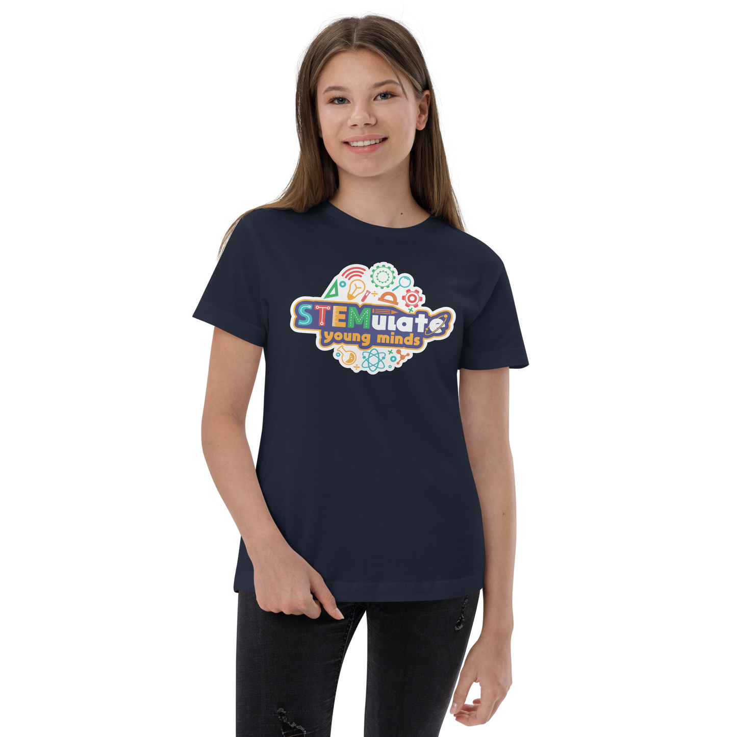 STEMULATE Young Minds Tee in Navy