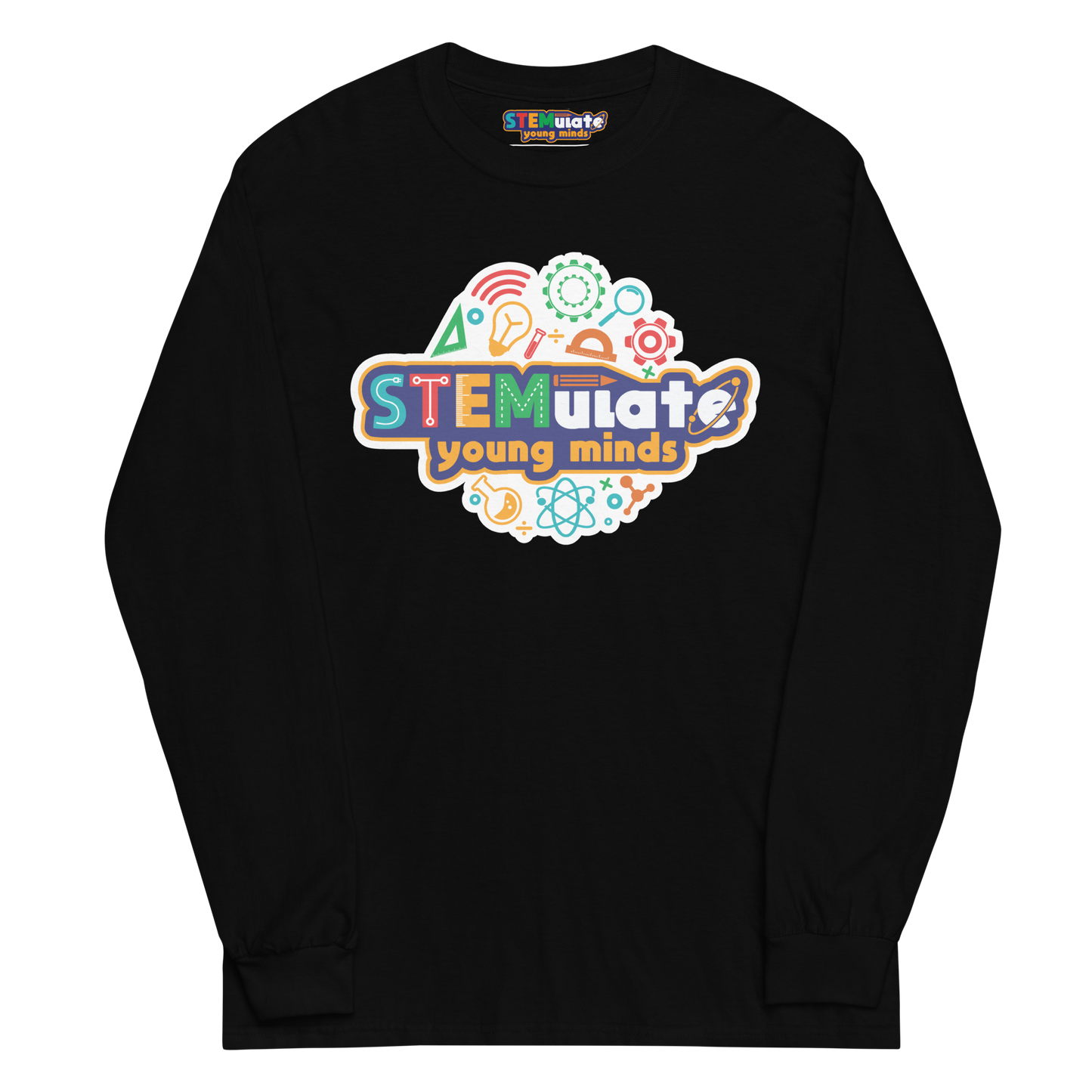 Adult STEMulate Long Sleeve Tee in Black