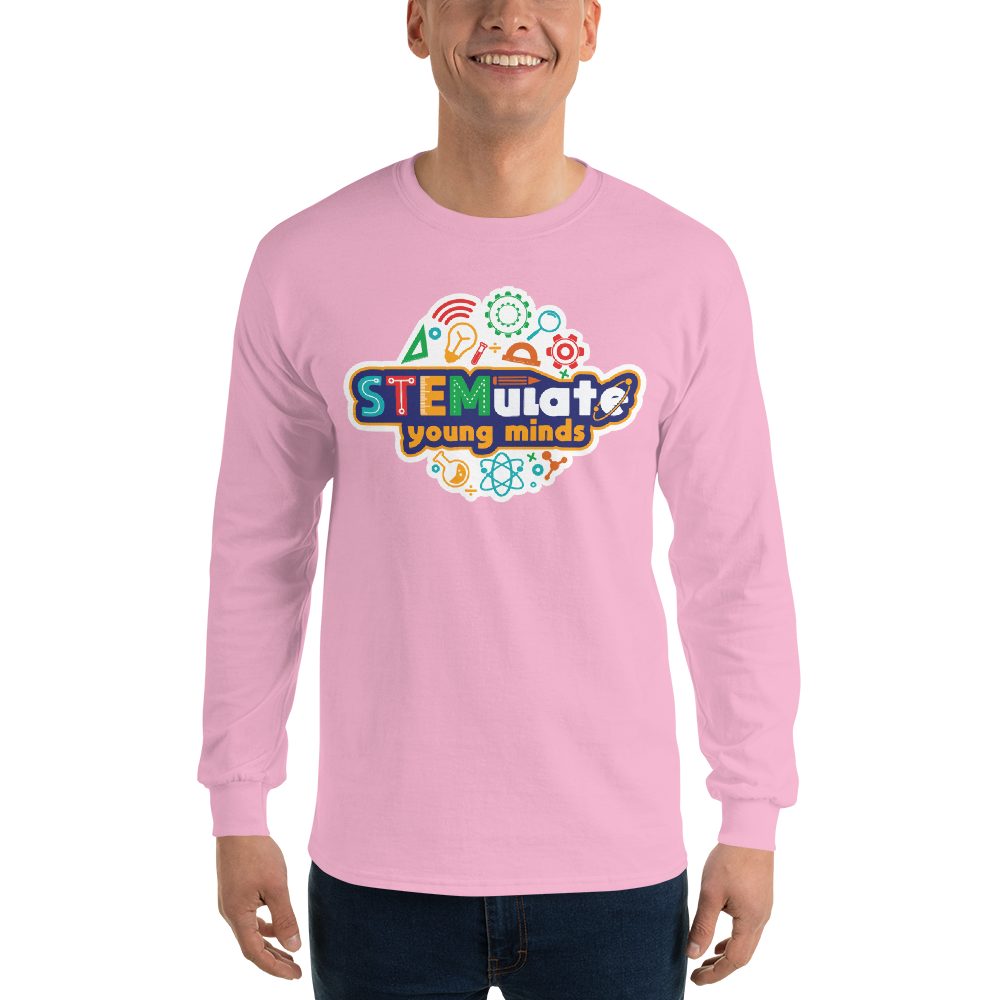 Adult STEMulate Long Sleeve Tee in Pink