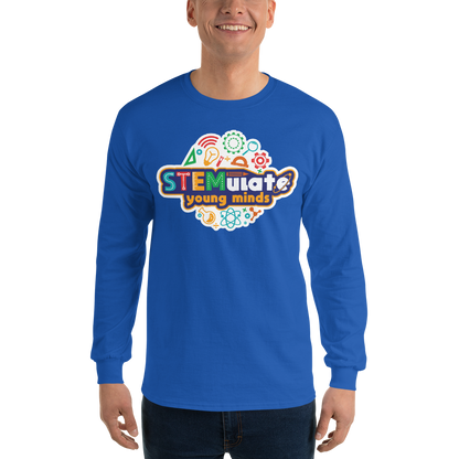 Adult STEMulate Long Sleeve Tee in Royal