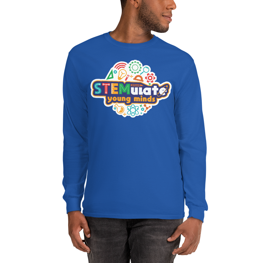 Adult STEMulate Long Sleeve Tee in Royal