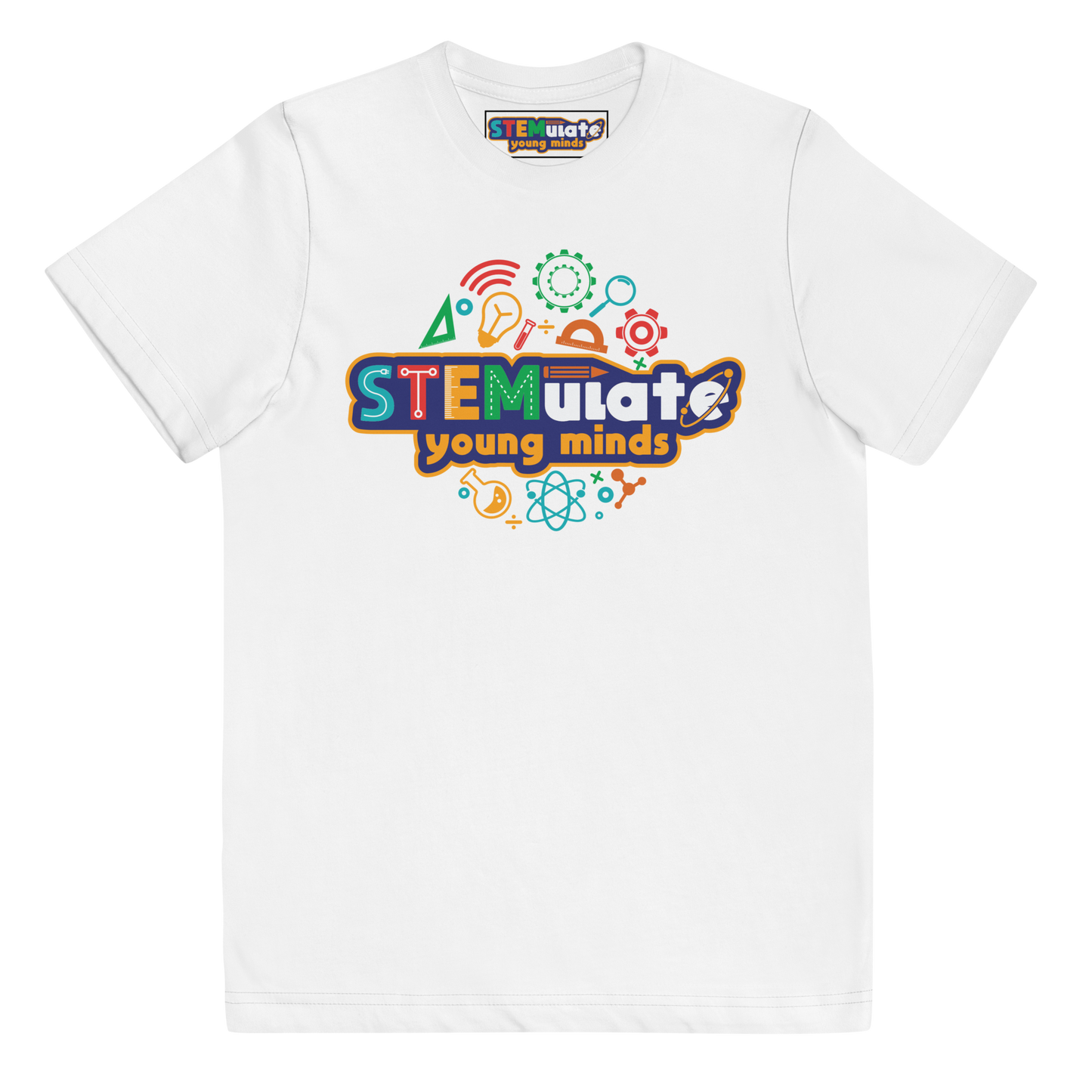 STEMULATE Young Minds Tee in White